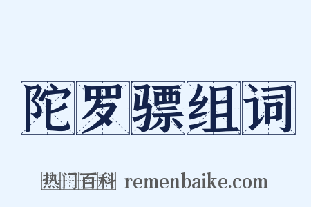 陀罗骠组词是什么意思的图片